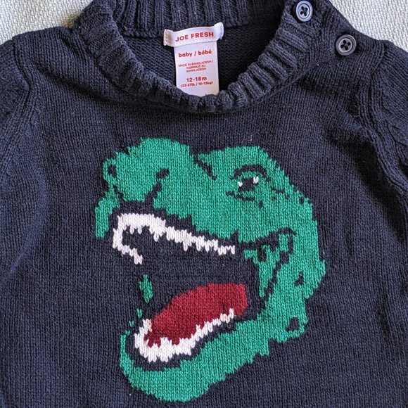 Baby/toddler Knit Dinosaur Sweater - Picture 1 of 2